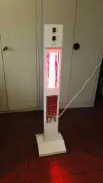 Heizstrahler Test : Die Verpackung des Powerheizstrahler Burda Smart Tower